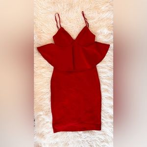 Sexy Bebe Peplum Dress